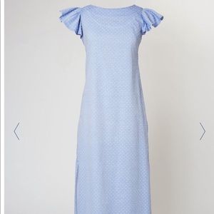 Capitola cabana dress -chambray Swiss dot